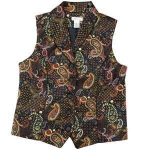 Orvis Paisley Tapestry Vest Small Dark Academia Boho